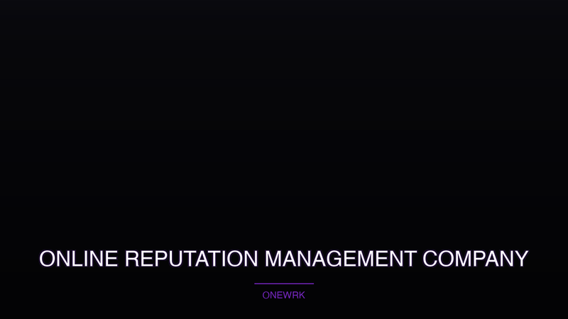 Online Reputation Management Company
