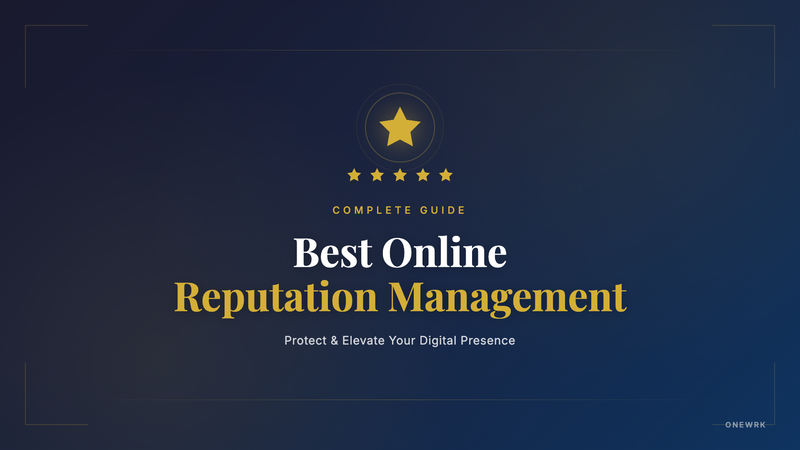 Best Online Reputation Management