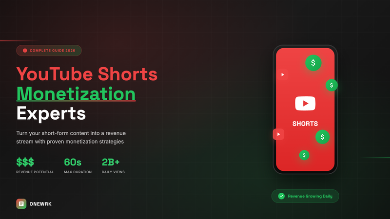 Hire Youtube Shorts Monetization: Complete Guide for 2026