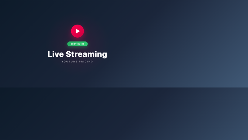 YouTube Live Streaming Cost