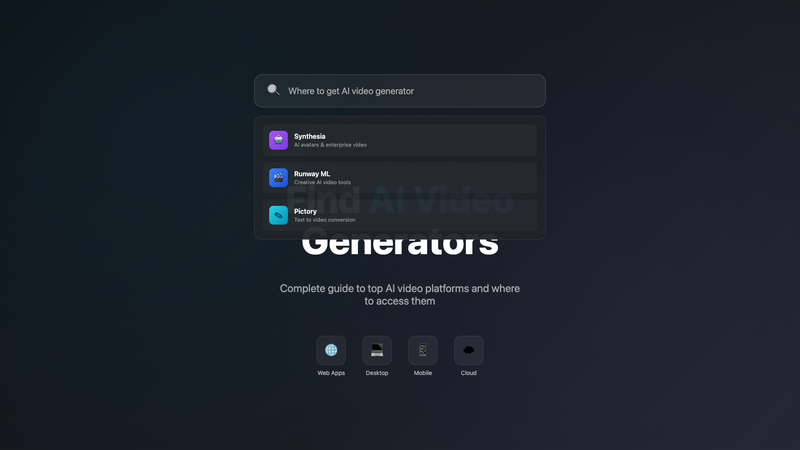 Where Can I Get AI Video Generator?