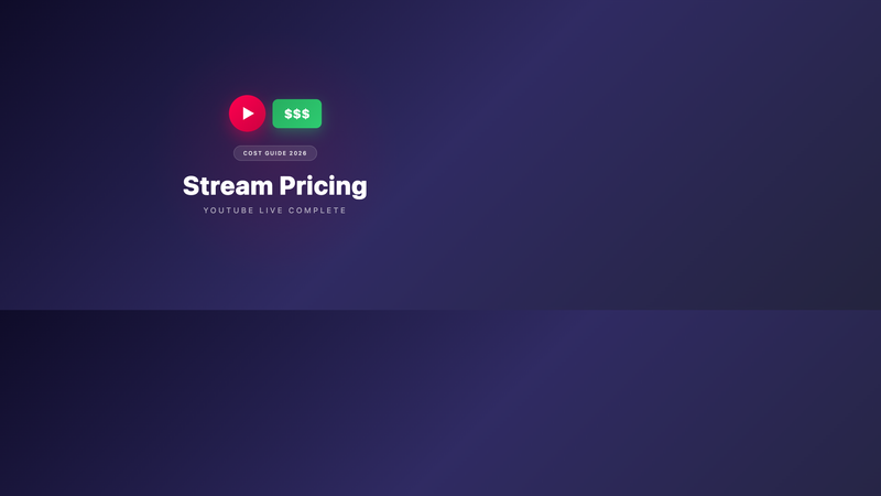YouTube Live Streaming Pricing: Complete Cost Guide for 2026