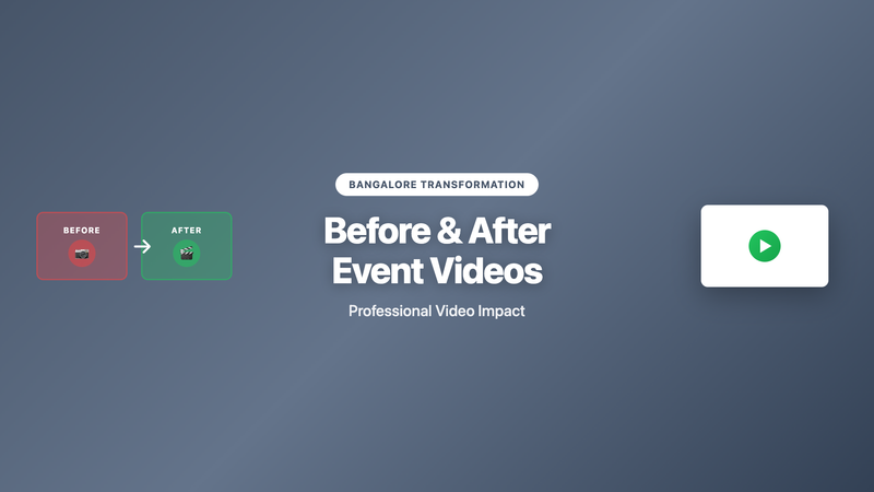 Before and After: Transforming Events With Professional Video in Bangalore