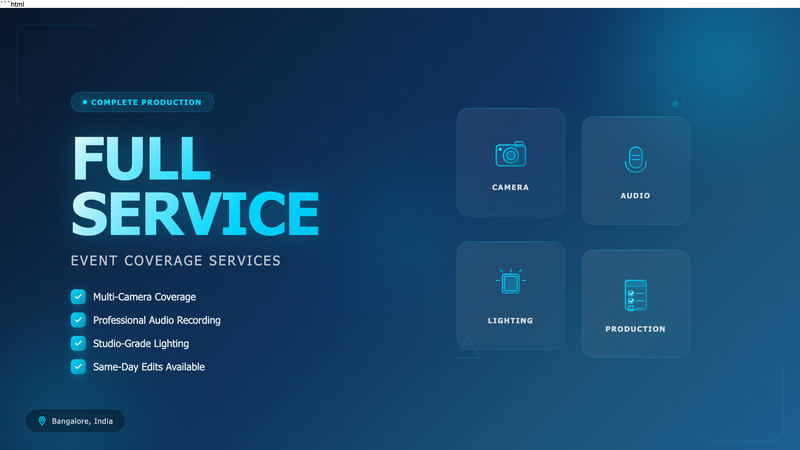 Event Coverage Services Bangalore: Complete Production Solutions