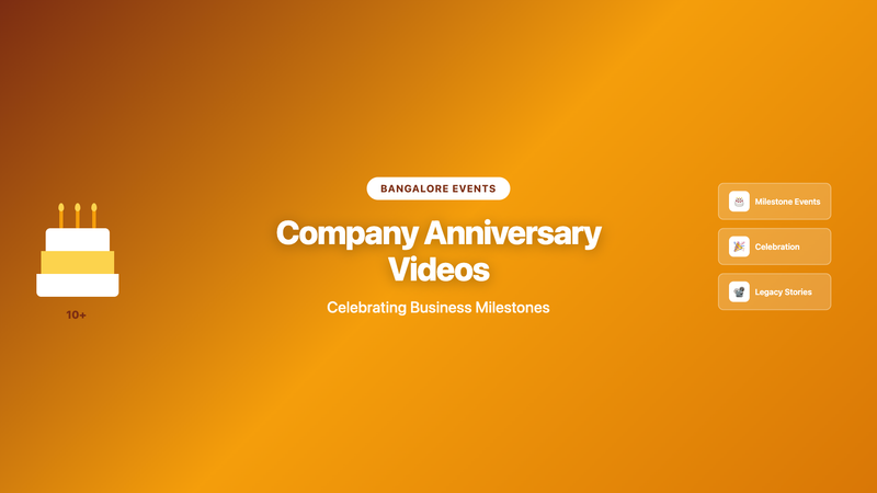 Company Anniversary Videos Bangalore: Celebrating Business Milestones