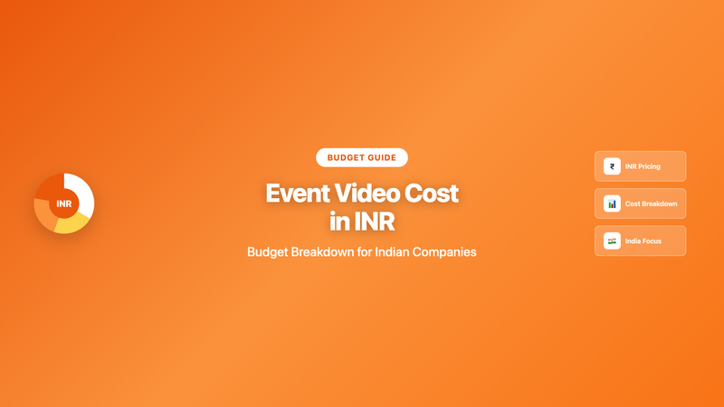 Corporate Event Video Cost in INR: Budget Breakdown for Indian Companies