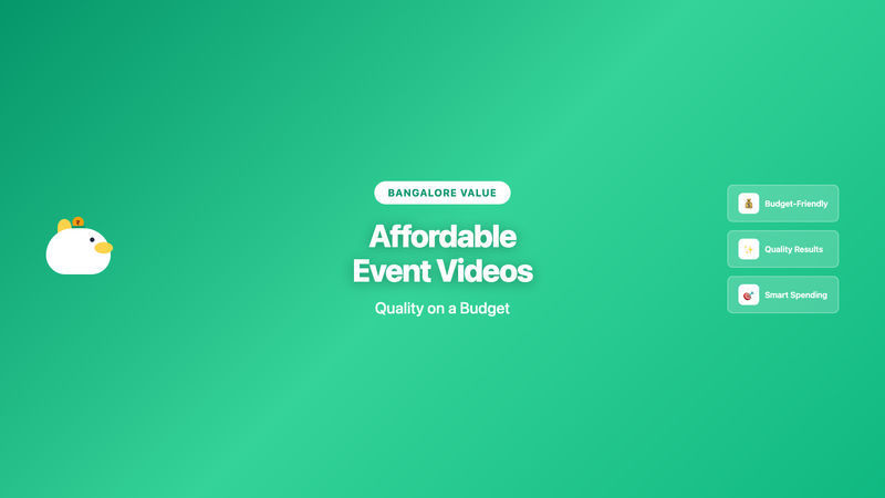 Affordable Corporate Event Videos Bangalore: Quality on a Budget