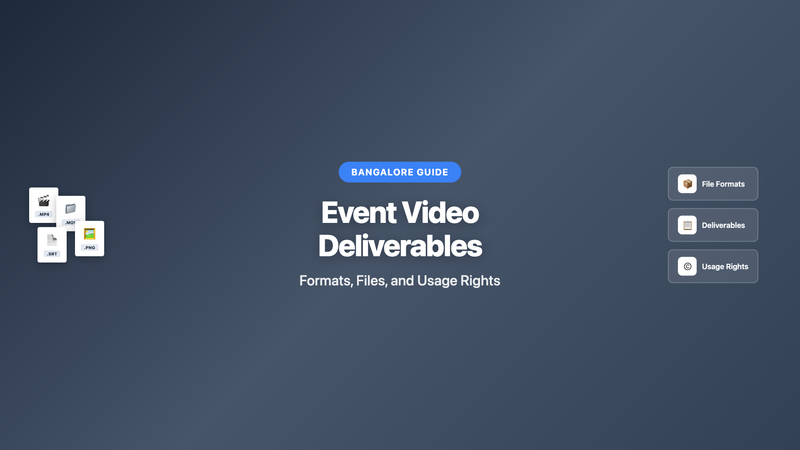 Event Video Deliverables Bangalore: Formats, Files, and Usage Rights