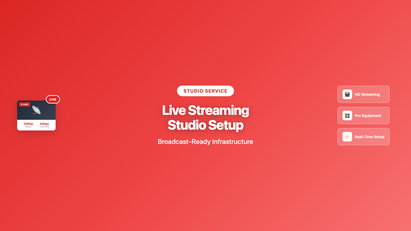 Live Streaming Studio Setup