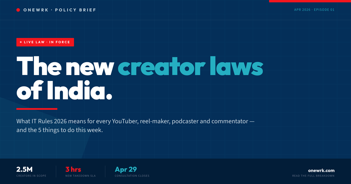 IT Rules 2026: What India's New Creator Laws Actually Mean For You
