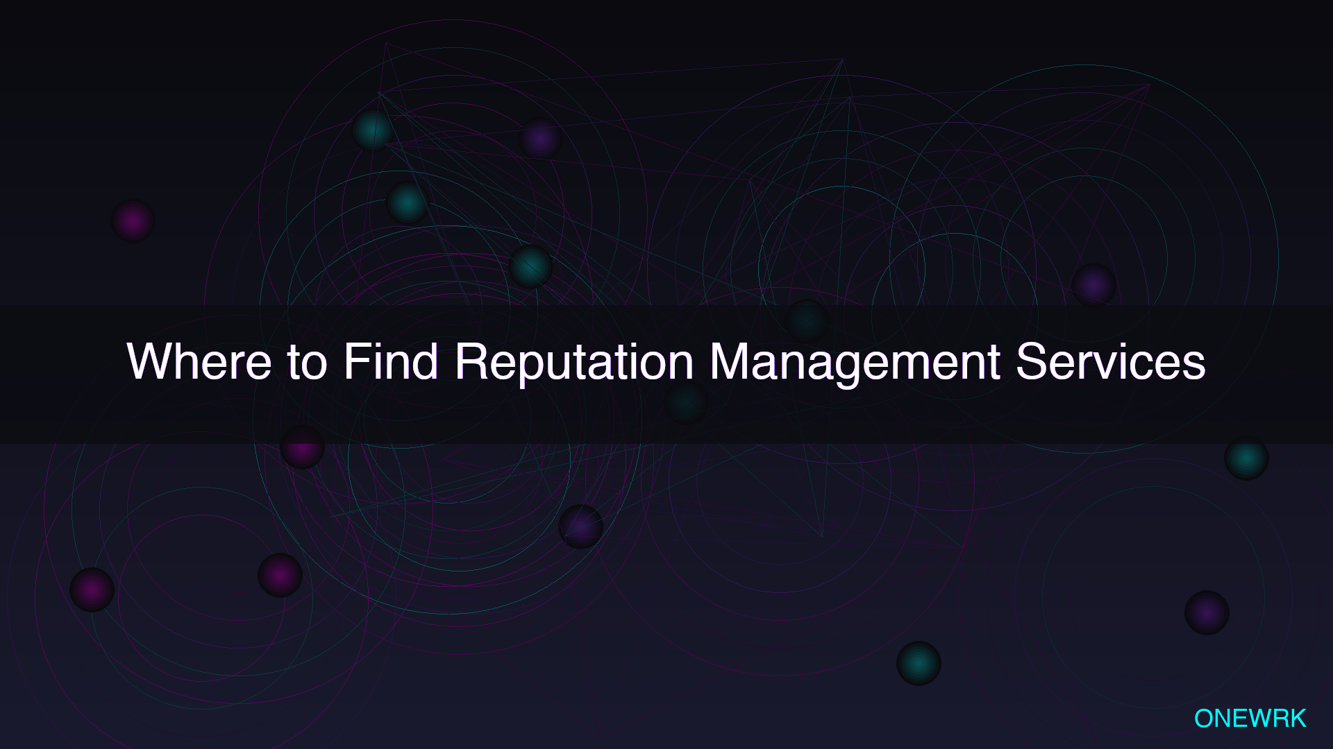 Where to Find Reputation Management Services