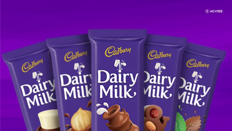 Cadbury diary milk uses distinctive design and colour to deter counterfeiting and create a brand image. 
