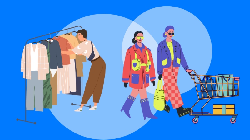 Image of three people shopping