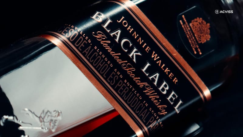 Johnnie walker, spirits brand uses specialised packaging labels to make the product tamper evident and counterfeit proof.