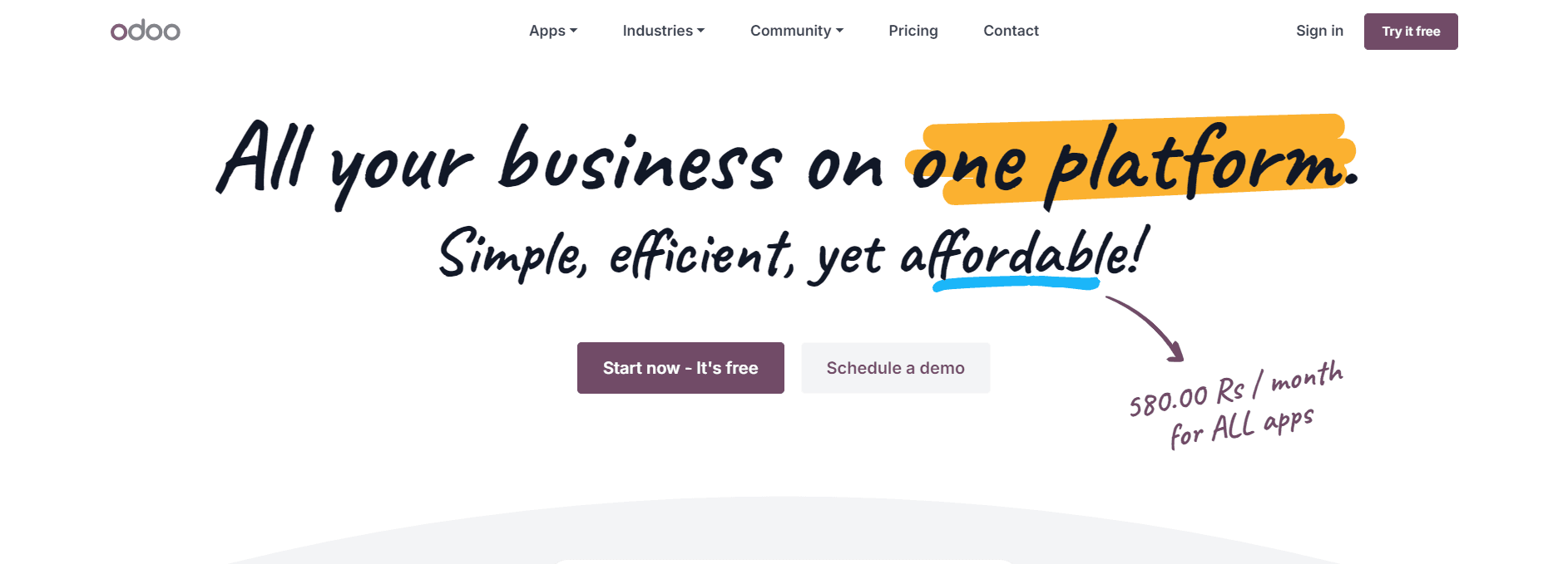 Odoo Open source ERP system