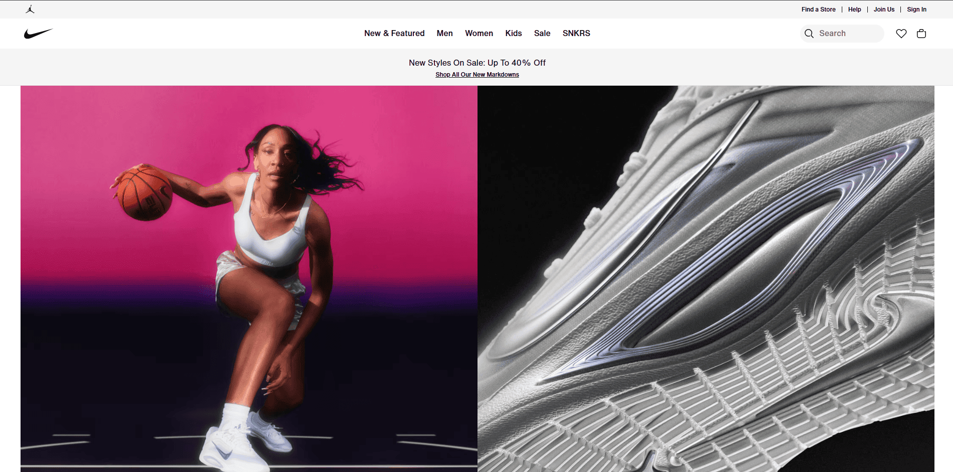 Nike website
