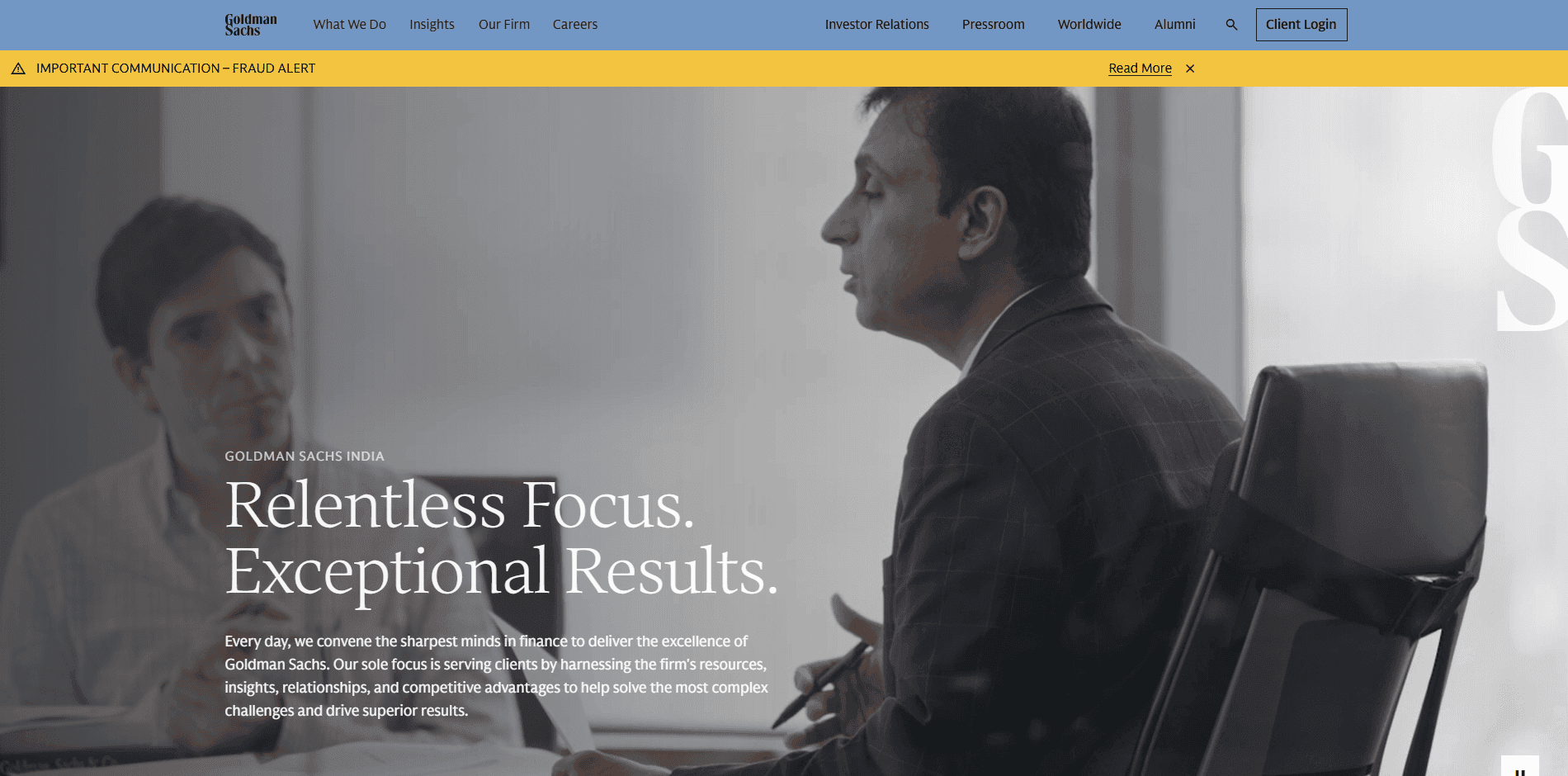 Goldman Sachs website