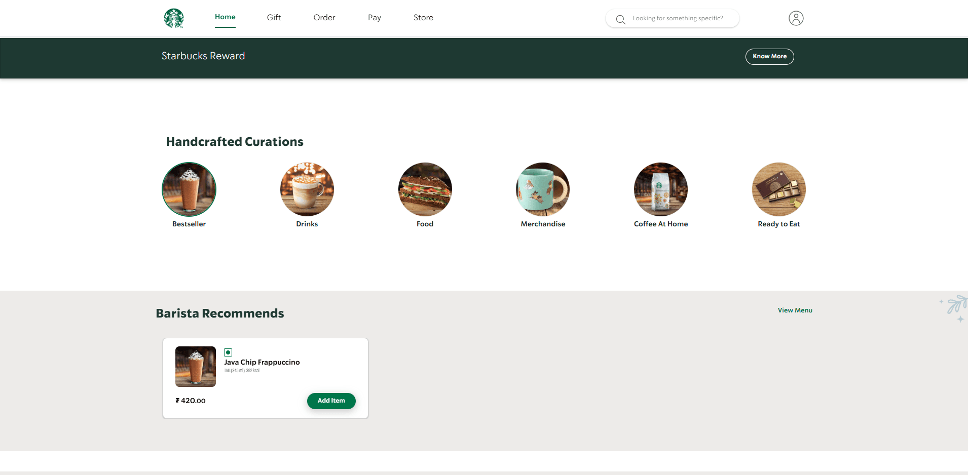 Starbuck website