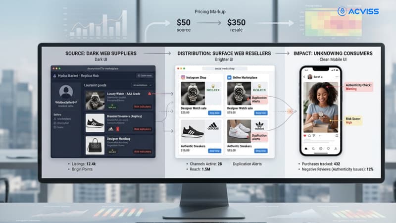 The Economics of Counterfeiting on the Dark Web