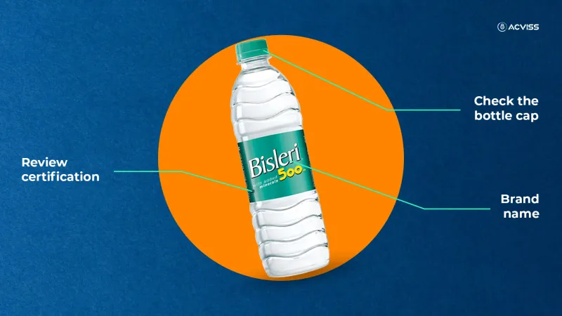 verify bisleri water bottle with these steps