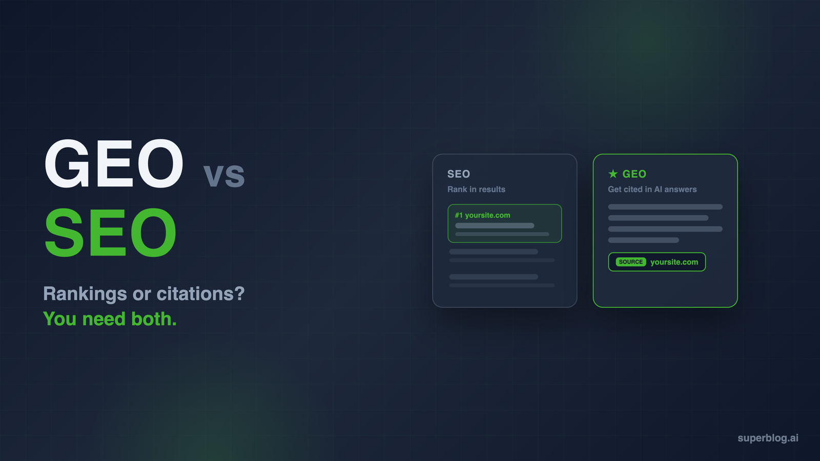 GEO vs SEO: What's Actually Different (And What Isn't)