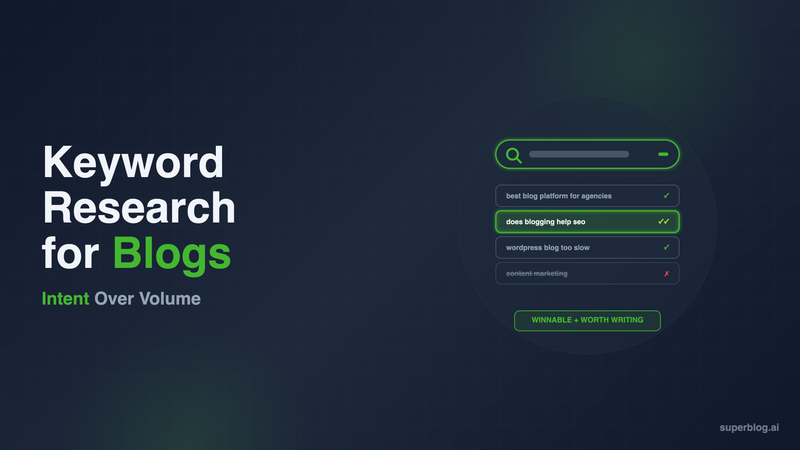 Keyword Research for Blogs: The Practitioner's Framework (2026)