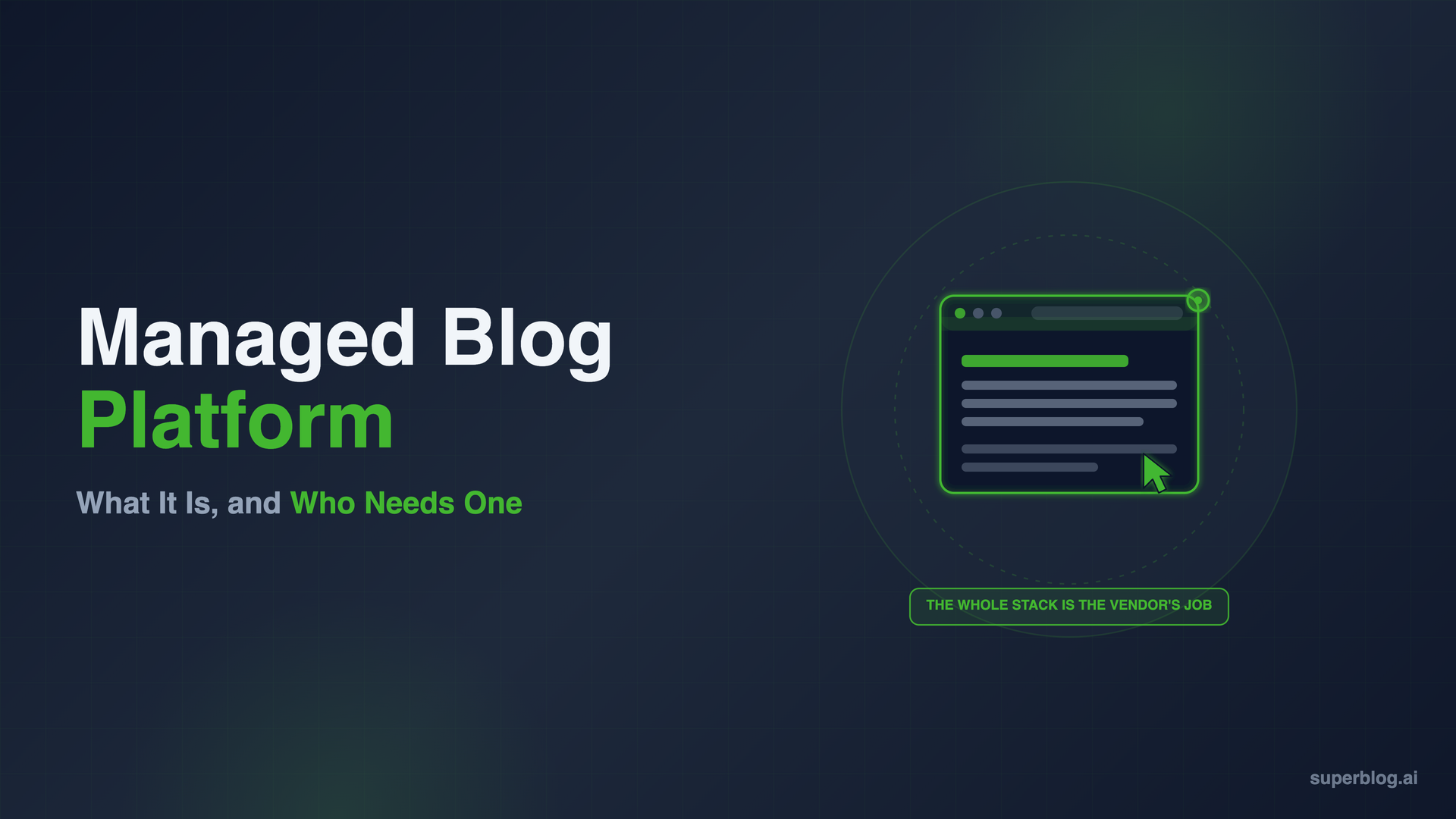 Managed Blog Platform