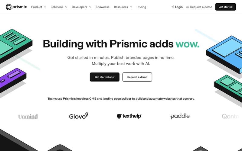 Prismic homepage