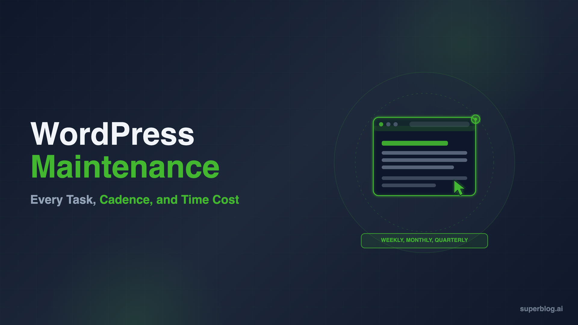 WordPress Maintenance