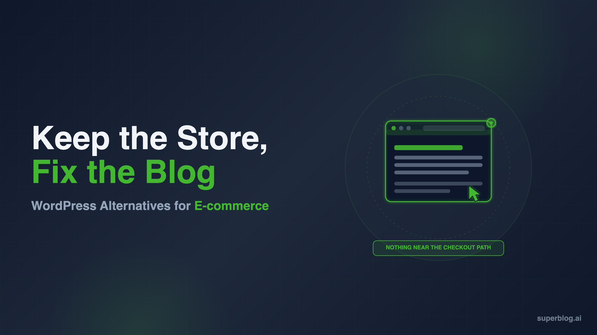 WordPress Alternatives for E-commerce Blogs: Keep the Store, Fix the Blog (2026)