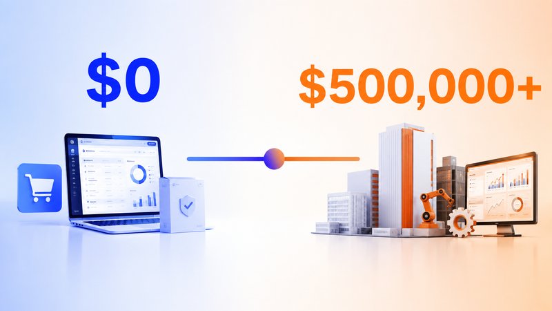 $0 to $500,000+ warranty software pricing range from ecommerce to enterprise systems.