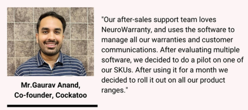 Cockatoo review of NeuoWarranty