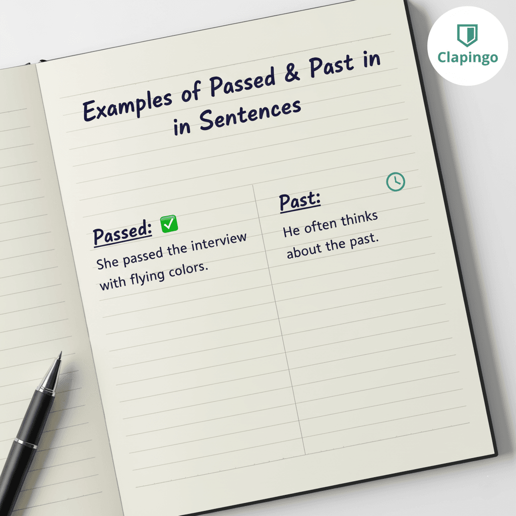 Examples of Passed vs Past