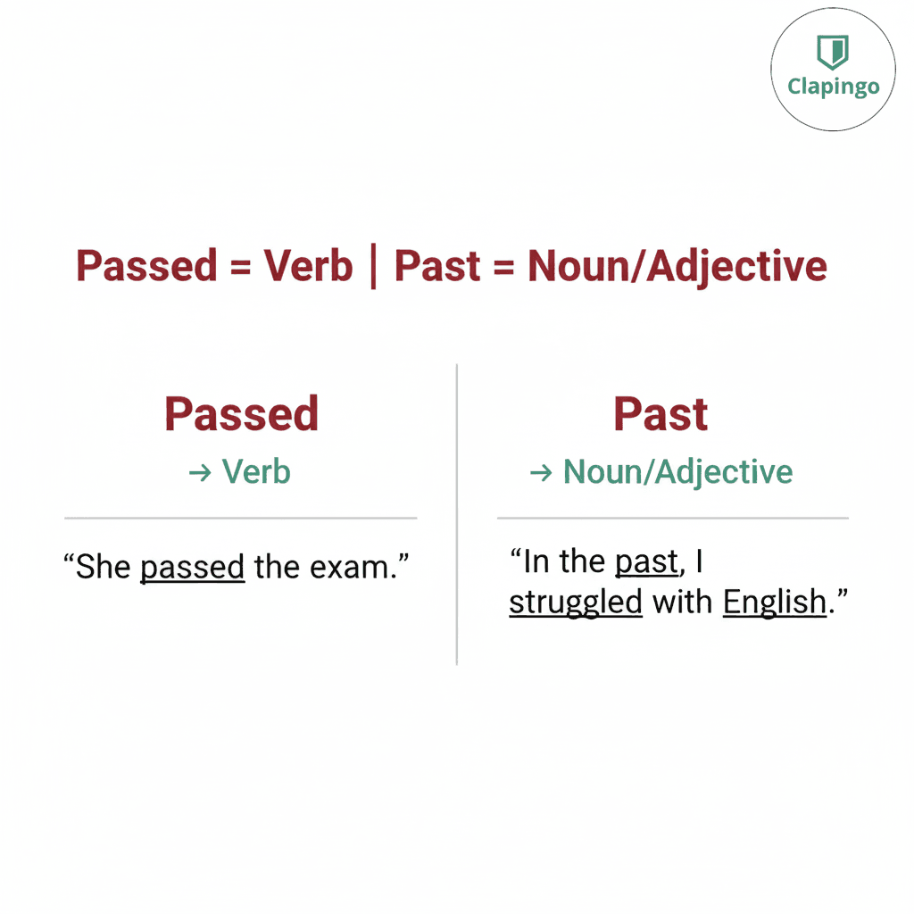 Passed vs Past - Grammar Differences
