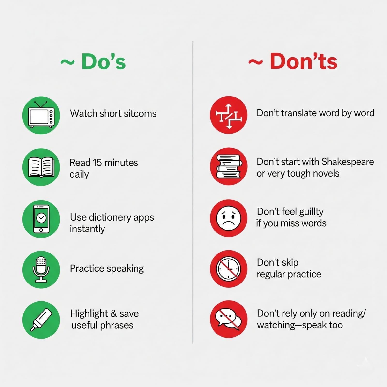 English Tips for Beginners