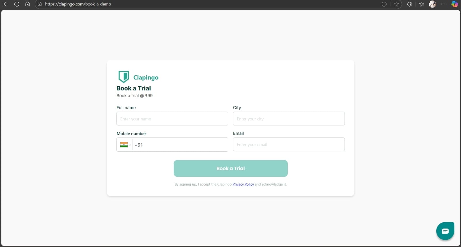 Book A Clapingo Demo