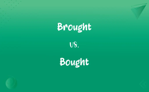 An image of distinguishing brought from bought