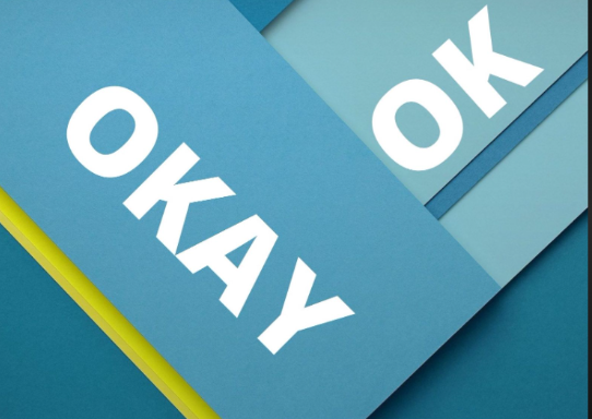 An image of okay vs ok
