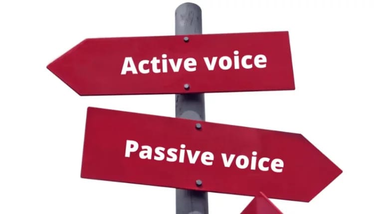 An image of Active vs passive voice