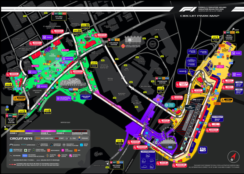 Singapore GP Map