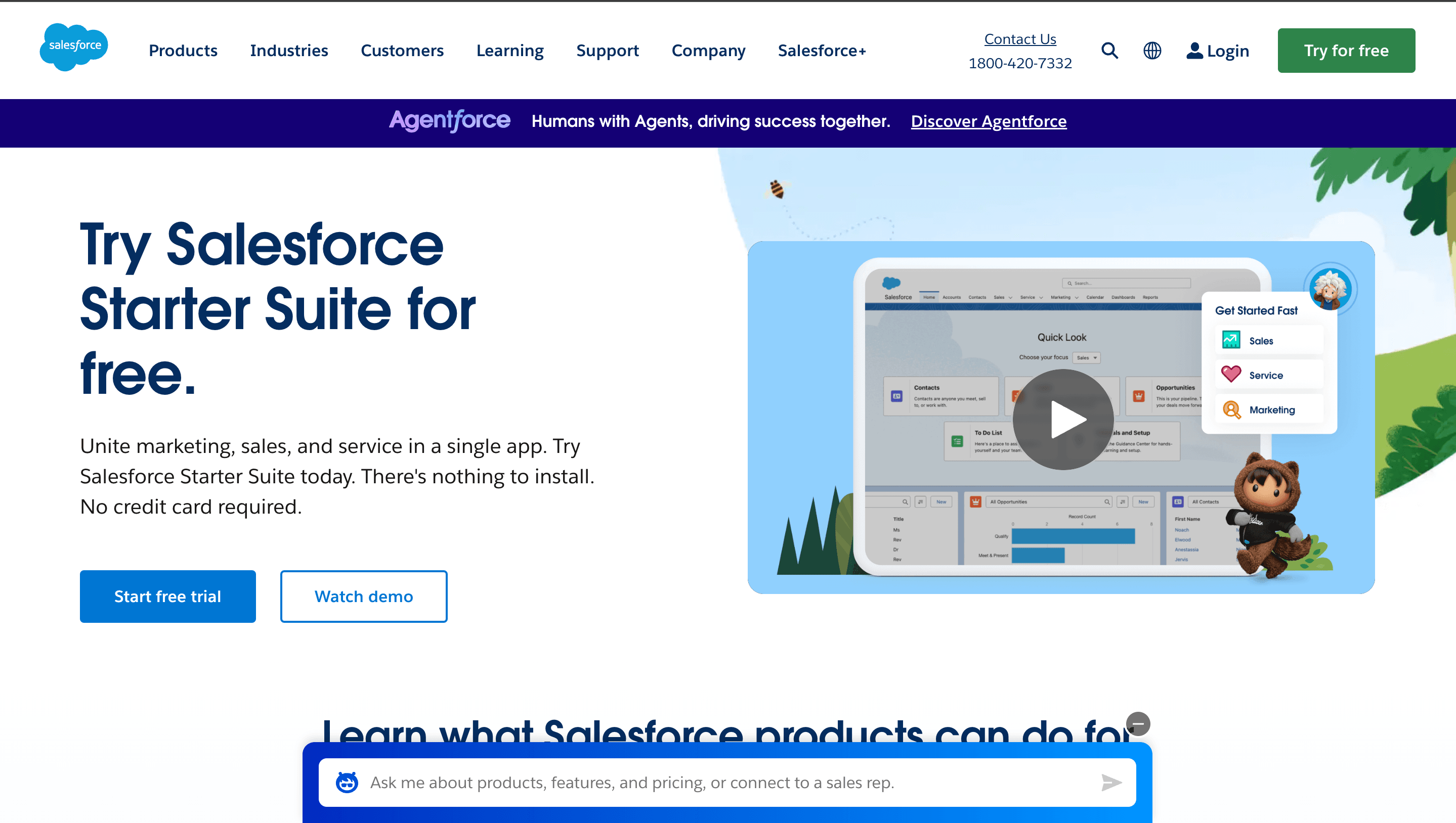 Salesforce homepage