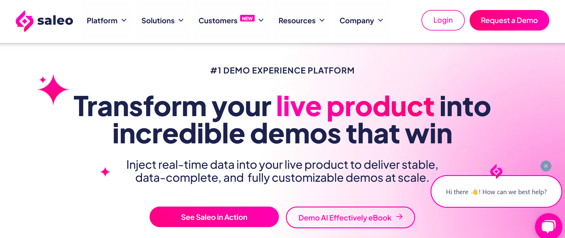 A screenshot of Saleo Dashboard