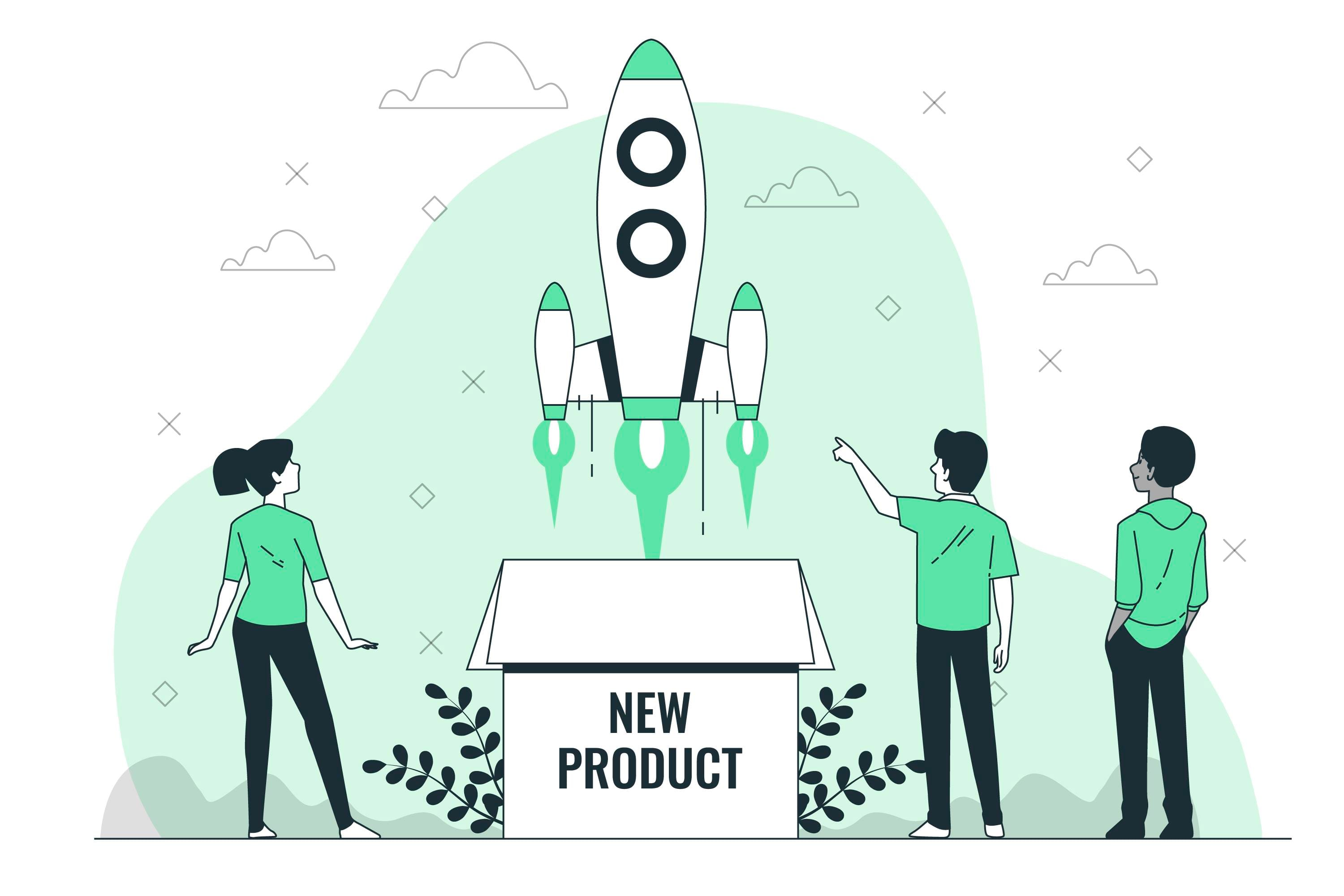 New Product concept illustration for Product-Led Growth