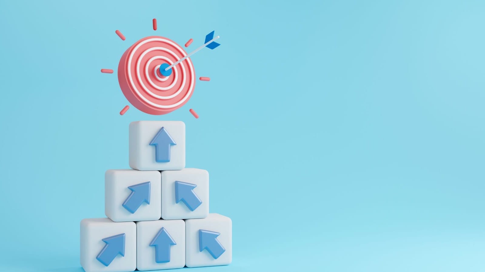 An illustration depicting setting and achieving sales goals