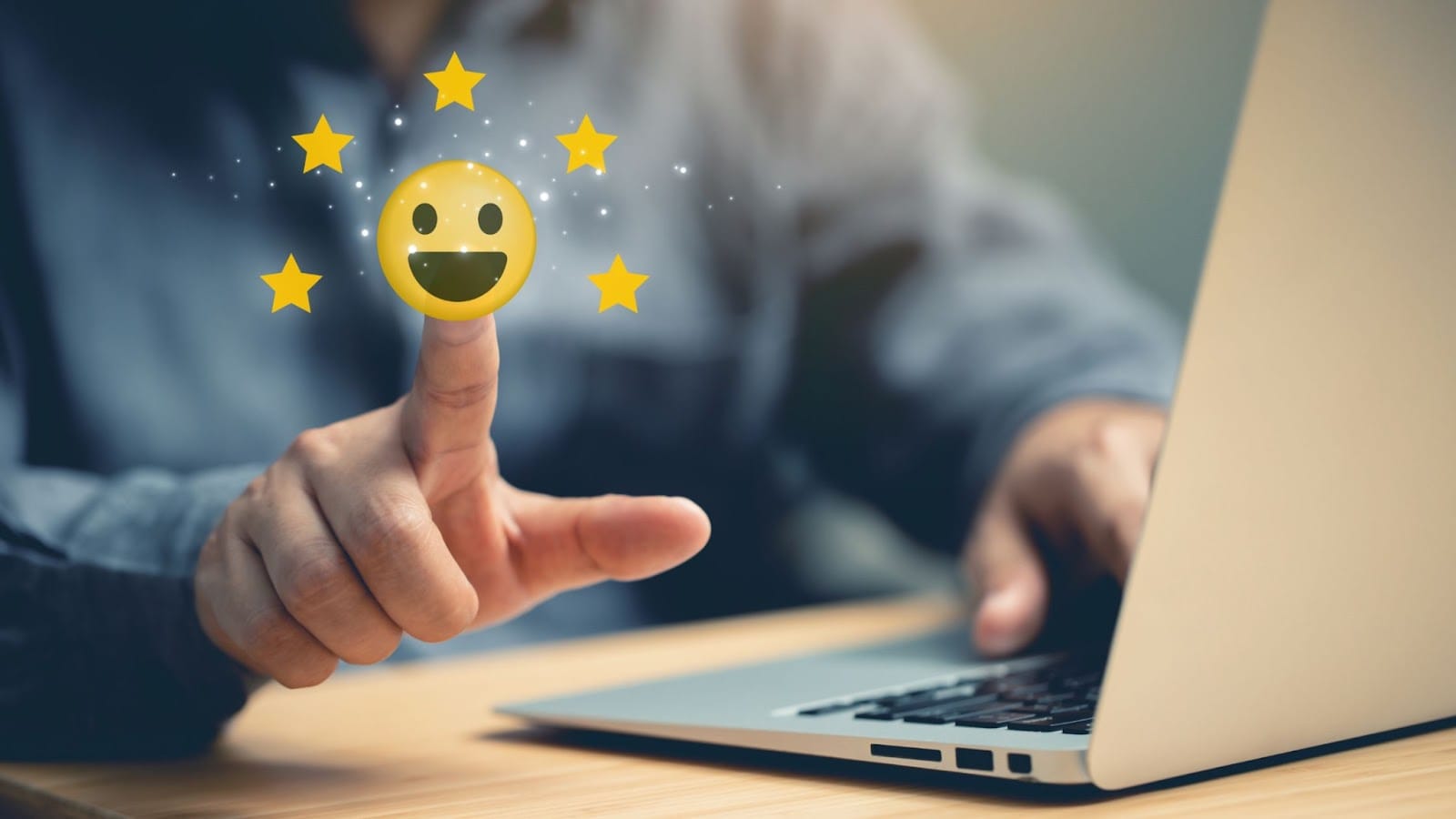 An image depicting a happy customer