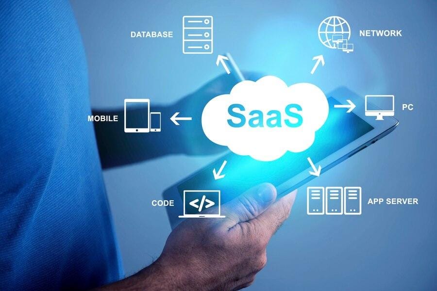 Illustration of SaaS concept