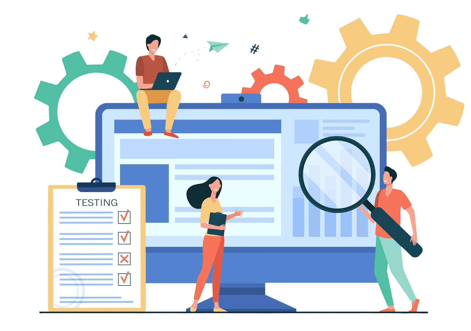 Illustration of software testing