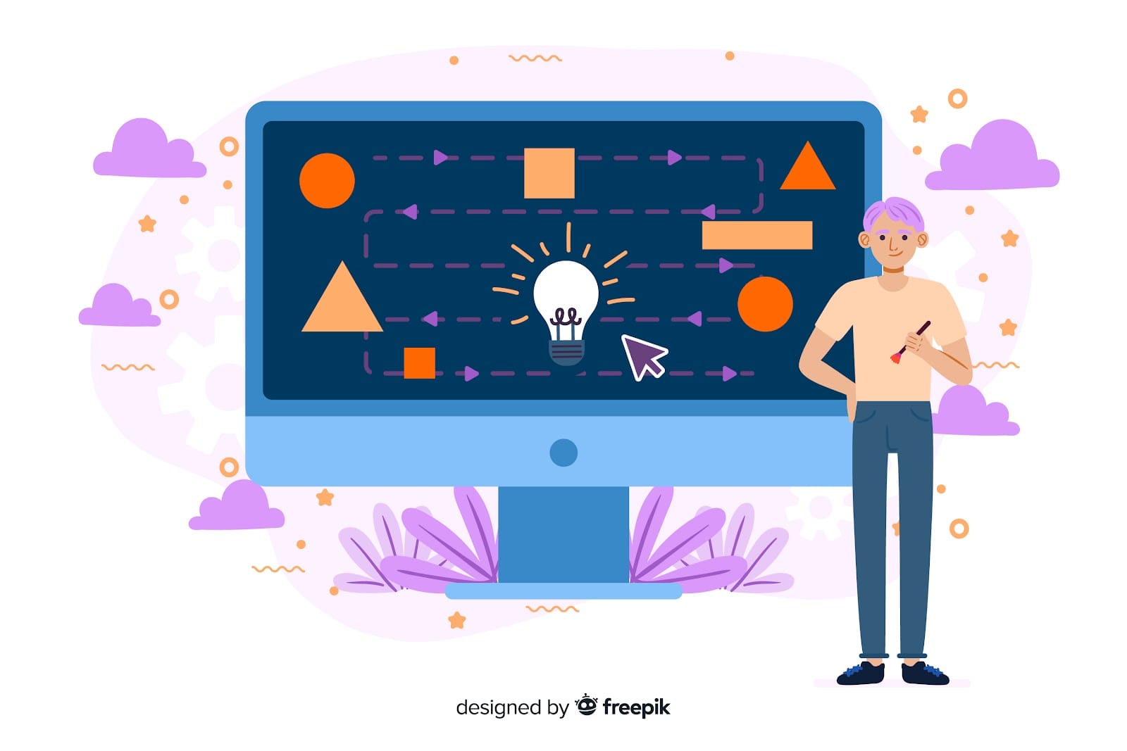 Design process concept landing page