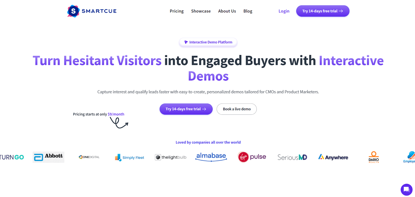 SmartCue’s home page