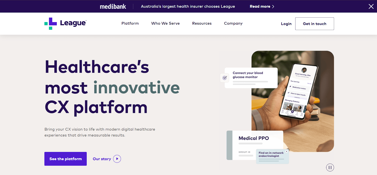 League’s home page